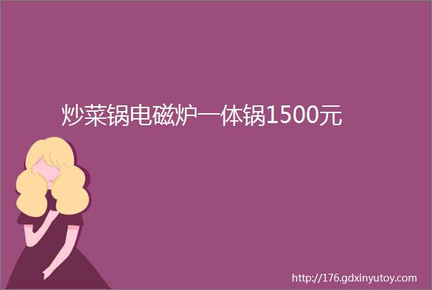 炒菜锅电磁炉一体锅1500元