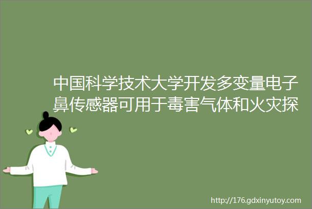 中国科学技术大学开发多变量电子鼻传感器可用于毒害气体和火灾探测和鉴别