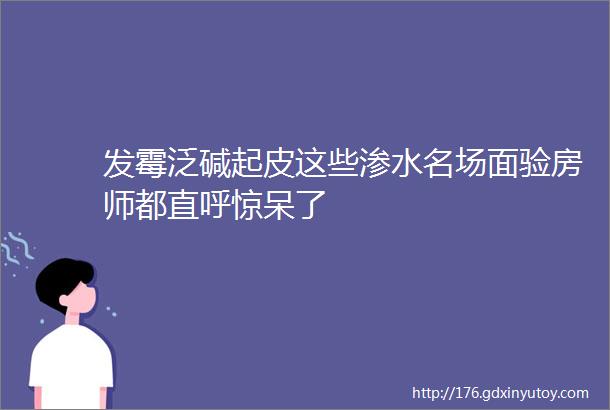 发霉泛碱起皮这些渗水名场面验房师都直呼惊呆了